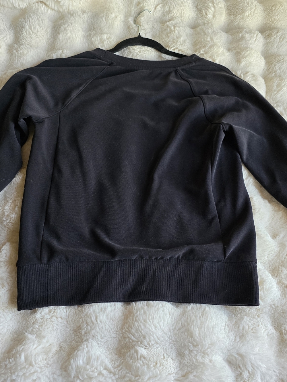 Athleta Black Seasoft Scoop Neck Sweatshirt - Picture 3 of 4